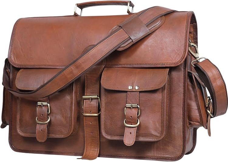 6 leather messenger bag