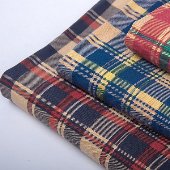 checkered printed cotton canvas fabric