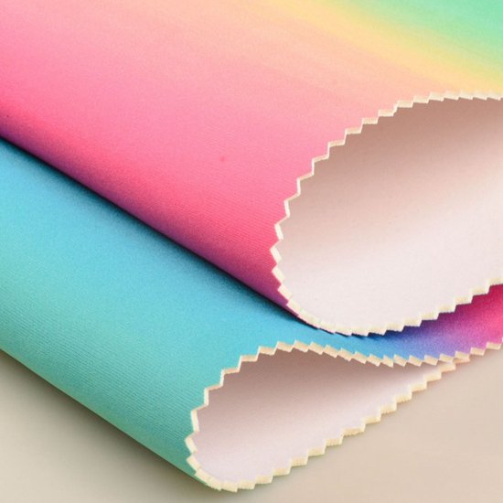 colorful gradient printing neoprene fabric