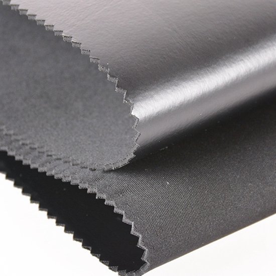 faux leather feeling coated neoprene fabric