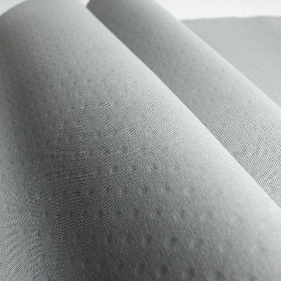 rpet jersey neoprene fabric punching and embossing