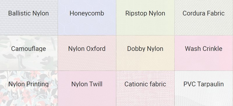 nylon fabric catalog by szoneier factory manufacture