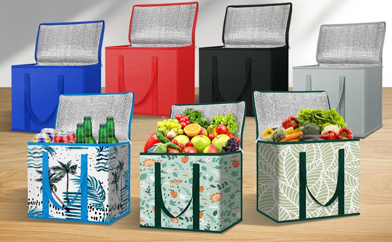 7 insulated reusable grocery bags