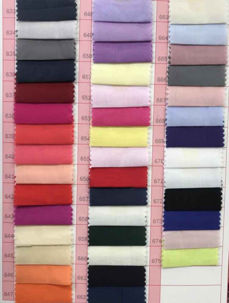 free pantone color choice of cotton fabric