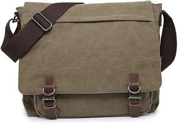 2 large vintage canvas messenger shoulder bag travel crossbody purse briefcase business bag for 15inch laptop