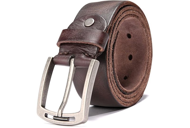 4 cow leather belt men with anti scratch buckle 1