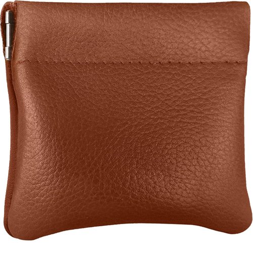 leather squeeze coin purse