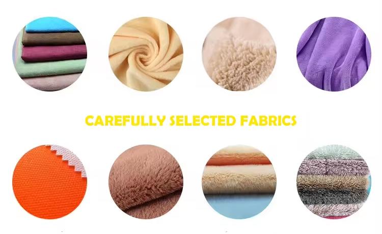 fabric selection of plush toys