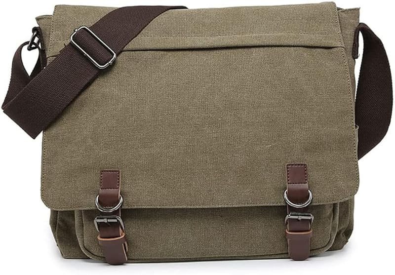 2 canvas messenger shoulder bag travel crossbody purse briefcase business bag