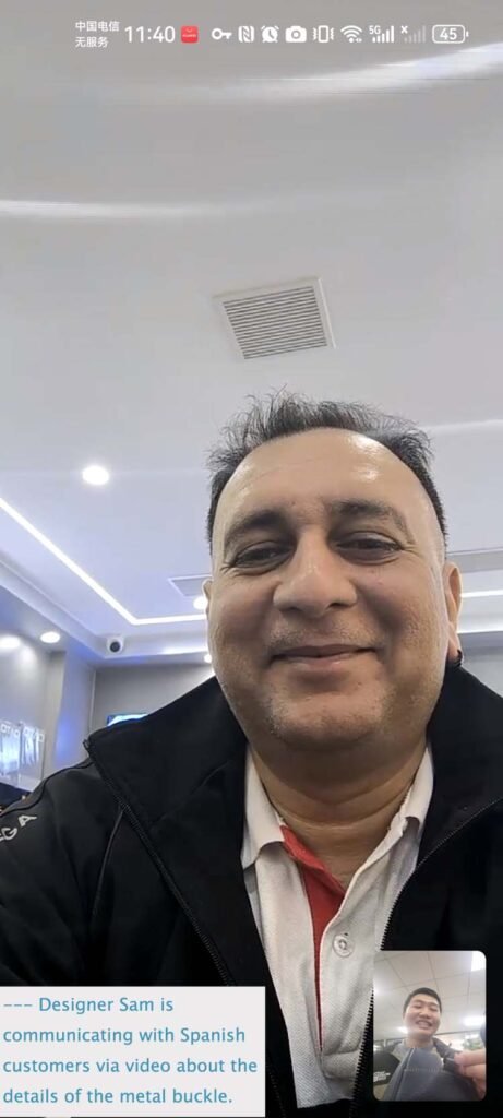 sam chat with leather client