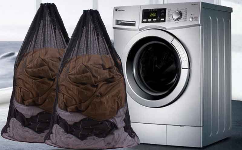 6 mesh laundry bag heavy duty drawstring bag