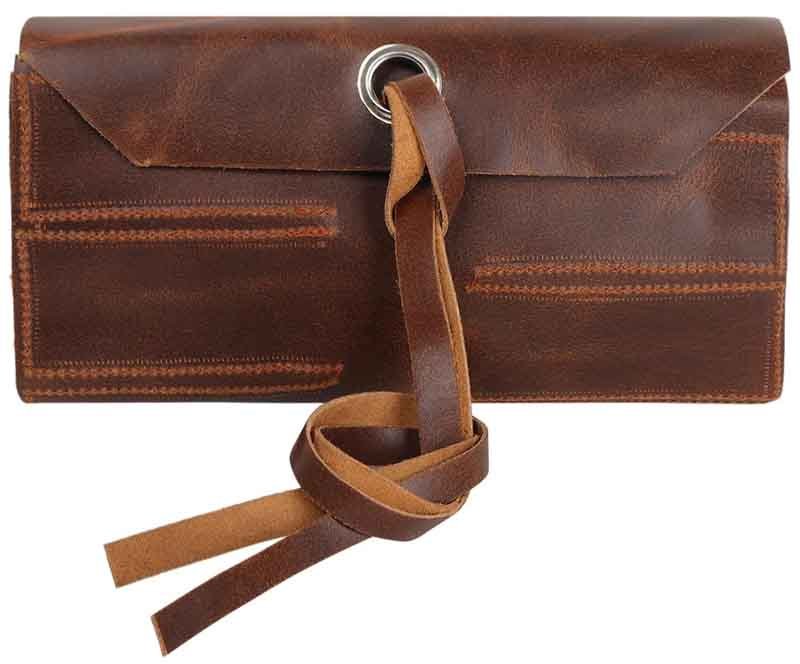 6 leather tool roll pouch