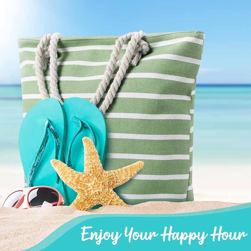 1. classic canvas beach tote bag