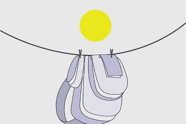 3.5. air dry the backpack properly