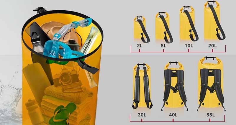 1.what are standard waterproof bag sizes