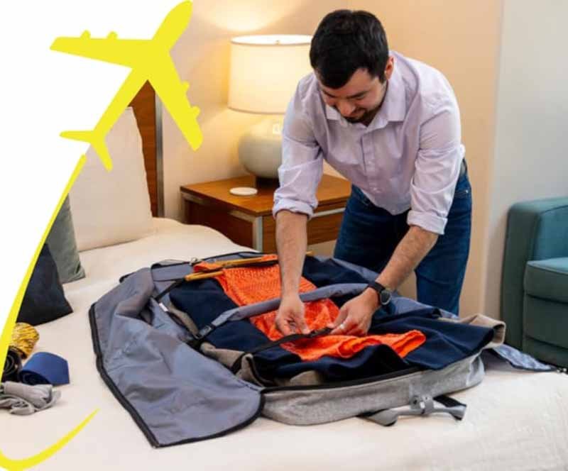 2.how to travel efficiently with a garment bag