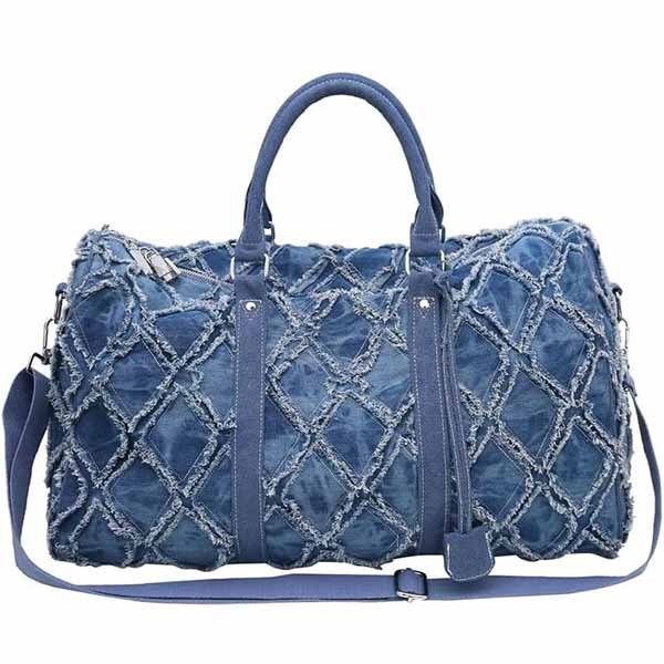 denim duffle bag