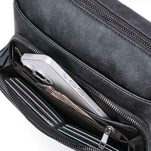 front rfid zipper pockek