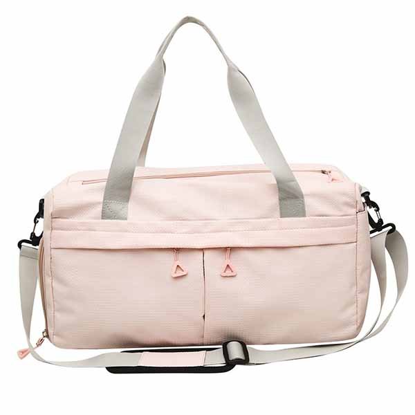 pink duffle bag