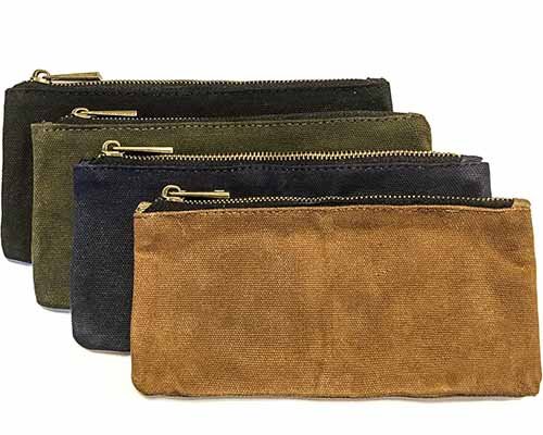 waxed canvas pencil case