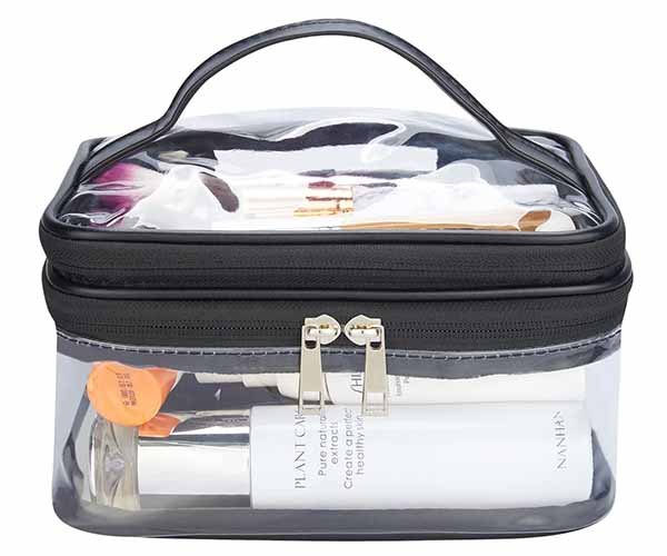5. transparent & pvc tpu materials cosmetic bags