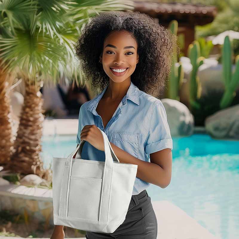 6 3 mini canvas structured tote