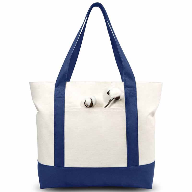 9 6 zip top canvas tote