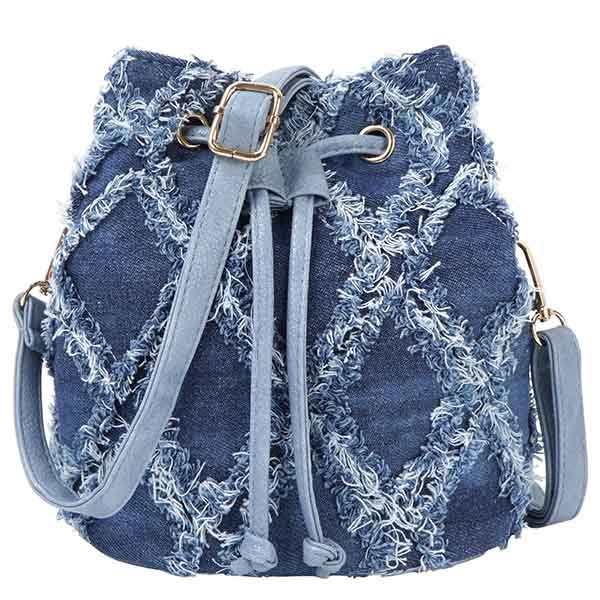 denim bucket bag