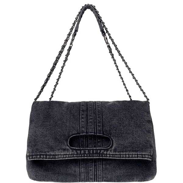 denim chain bag