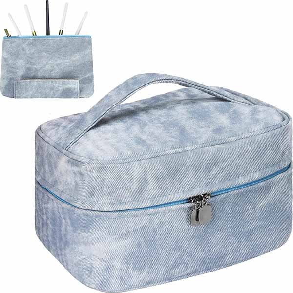 denim cosmetic bag
