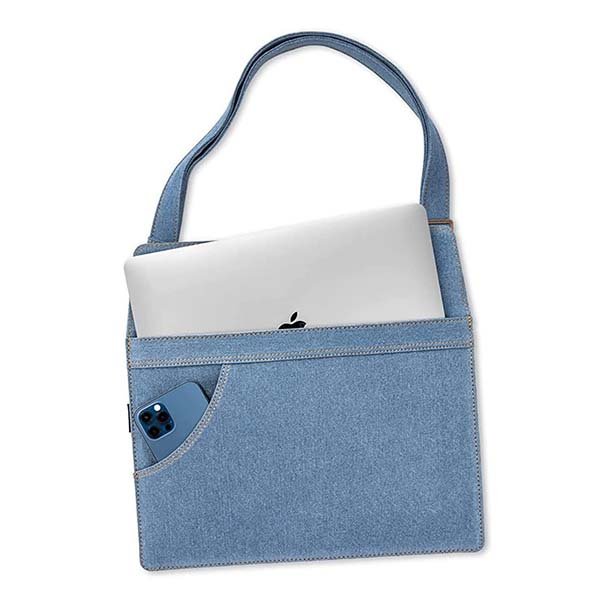 denim laptop bag