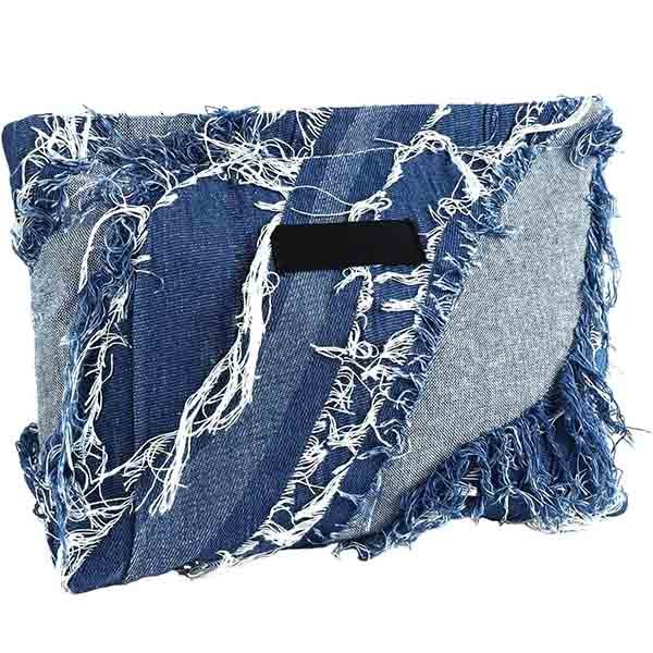 denim makeup bag