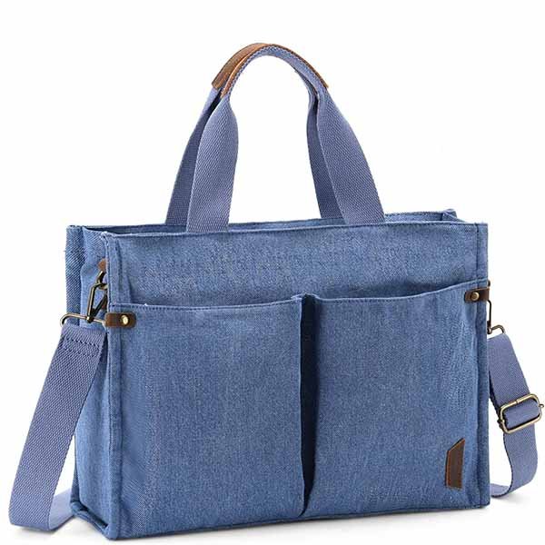 denim nappy bag
