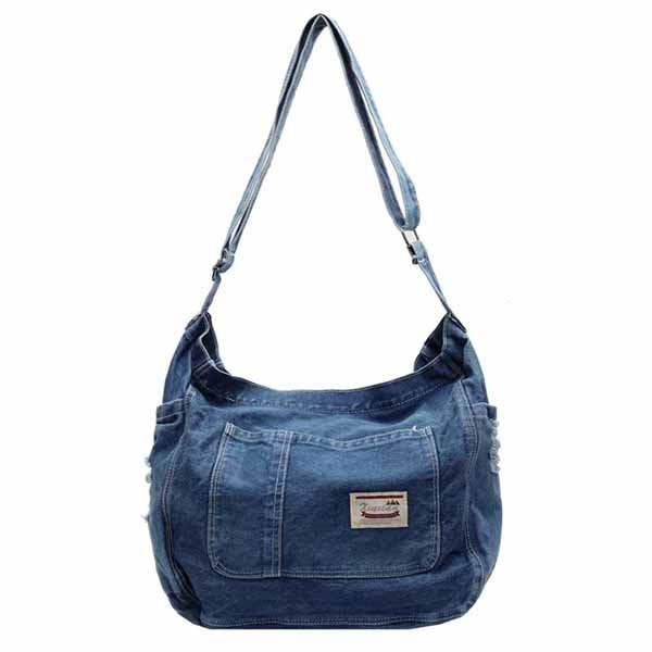 denim shoulder bag