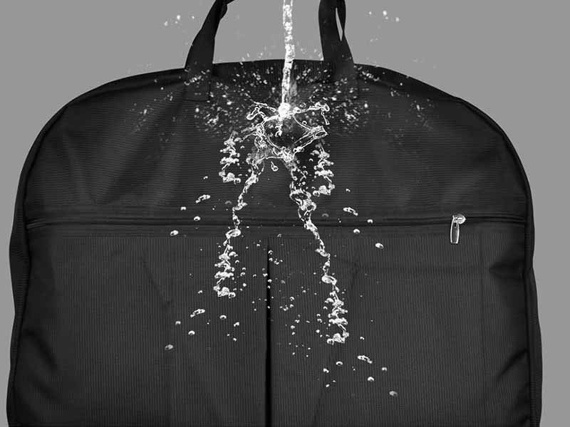 how to specify waterproof vs water resistant garment bags