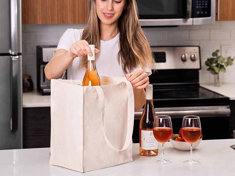 stand‑up structure in wine bags