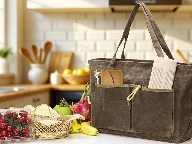 waxed canvas tote bags