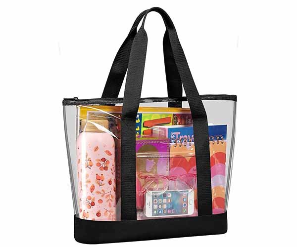 17. transparent pvc tote bags