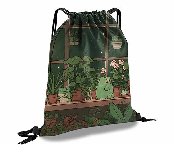 3. custom printed drawstring bags