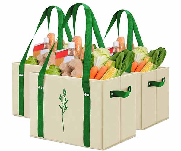 3. heavy duty grocery totes