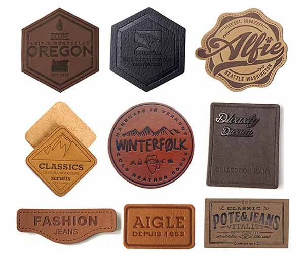 5. leather logo patches