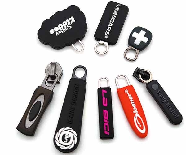 13. silicone injection zipper pull tags