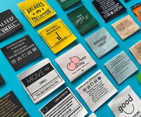 14. printed fabric tags