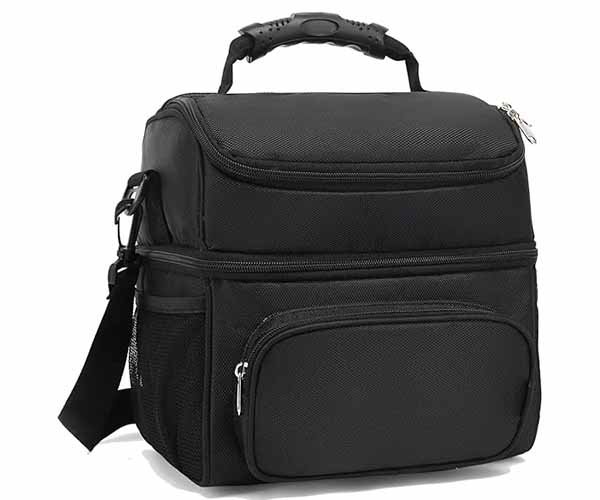 6. hard bottom structured lunch bags