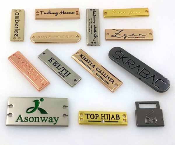8. metal logo plates