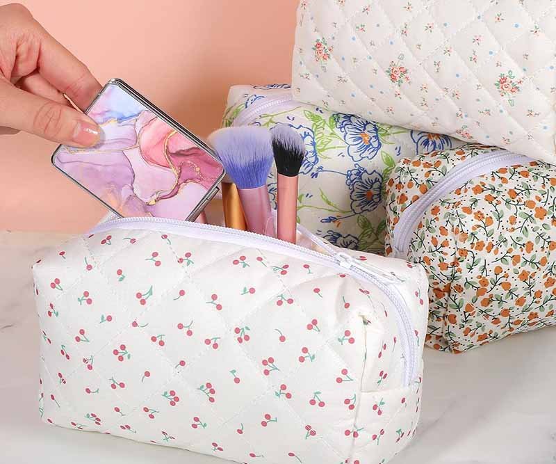 3. recycled polyester beauty gift pouch