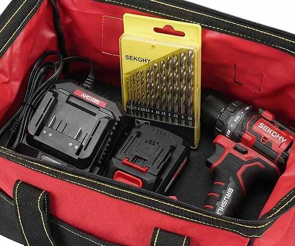 4. drill and battery storage