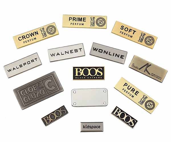 7. metal logo plates