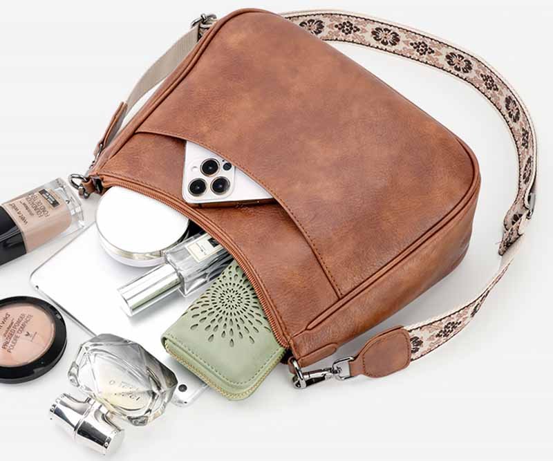 1. vegan leather crossbody bag