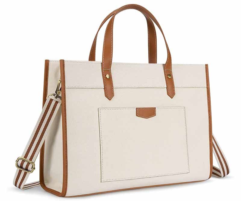2. canvas and pu designer tote